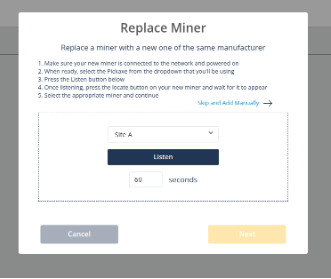 Replace Miner